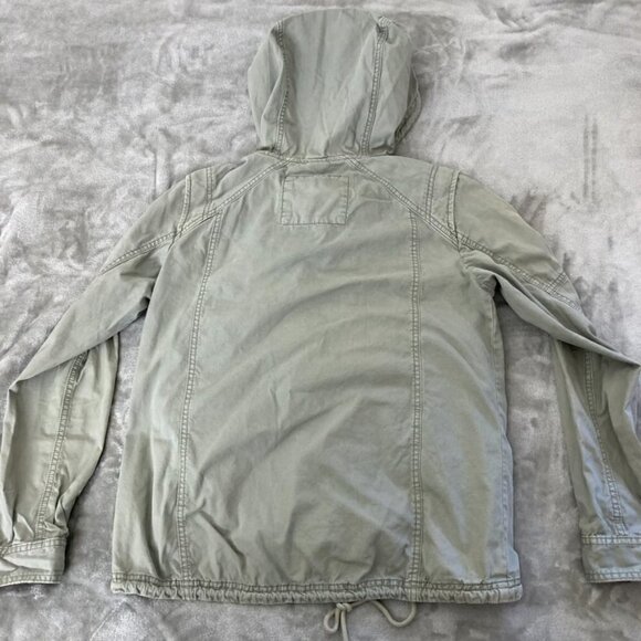 American Eagle Sage Green Hooded Utility Jacket w/ Removable Vest Small - Picture 7 of 11